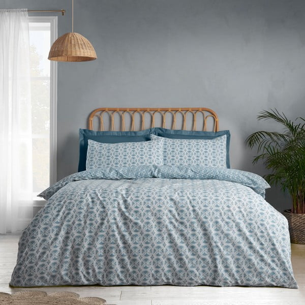 Zila divguļamā gultas veļa 200x200 cm Sardinia Mosaic Tile – Catherine Lansfield