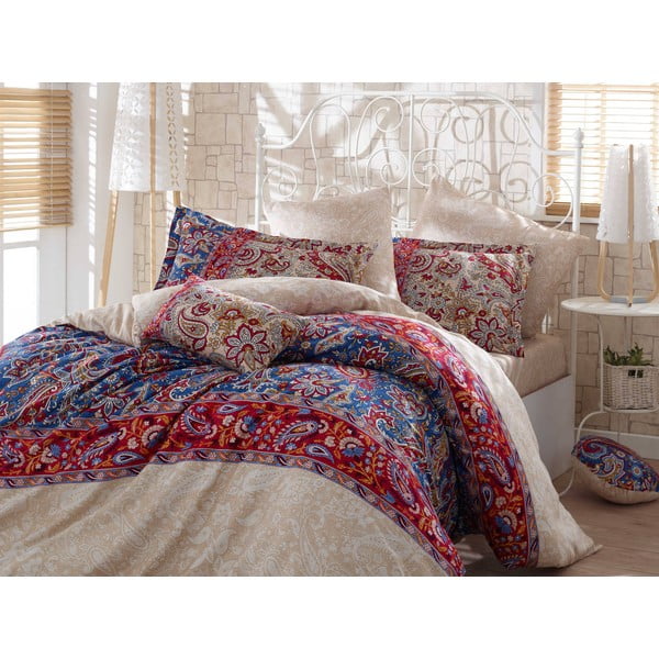 Caterina Derr kokvilnas satīna gultasveļa ar gultas pārklāju, 200 x 220 cm