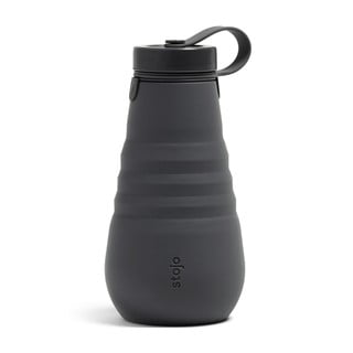 Melna salokāma pudele Stojo Bottle Carbon, 590 ml