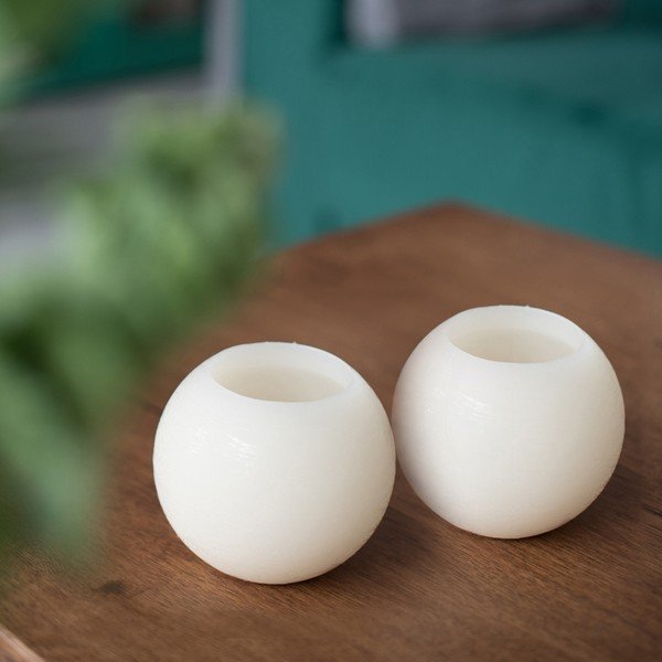 2 LED sveču komplekts DecoKing Bowl, augstums 6,5 cm-image-1