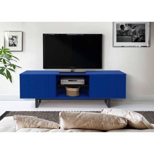 Zils TV galdiņš Woodman Camden Herringbone-image-1