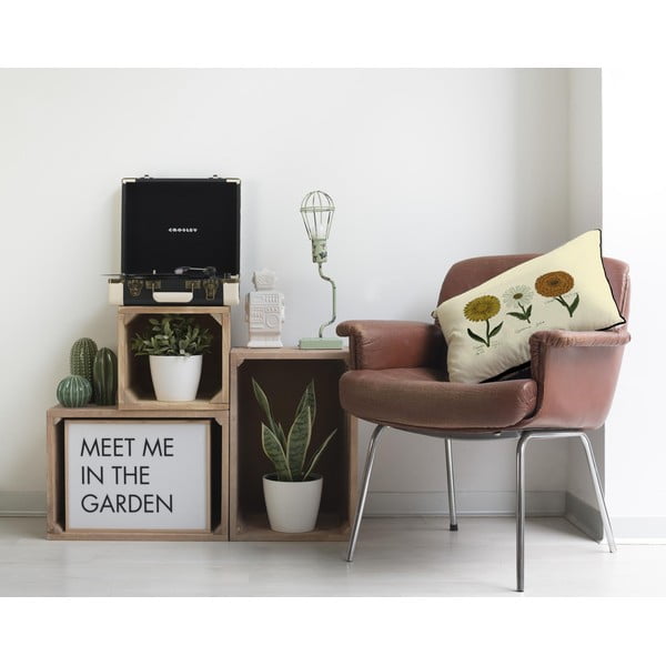 Bēšs spilvens ar ziedu motīvu Surdic Flowers, 50 x 35 cm-image-2