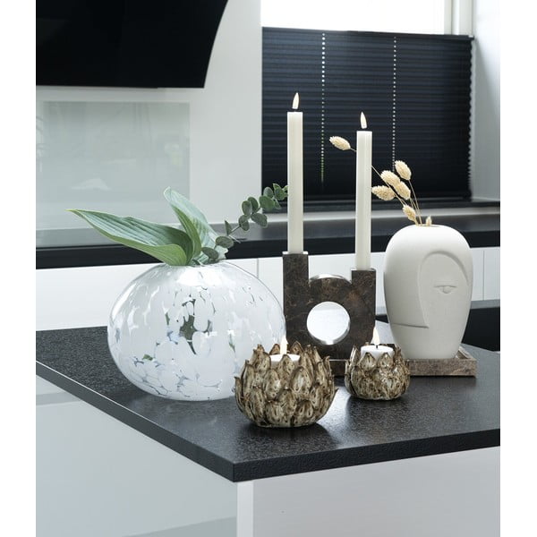 Krēmkrāsas keramikas vāze (augstums 19,5 cm) Face – House Nordic-image-1