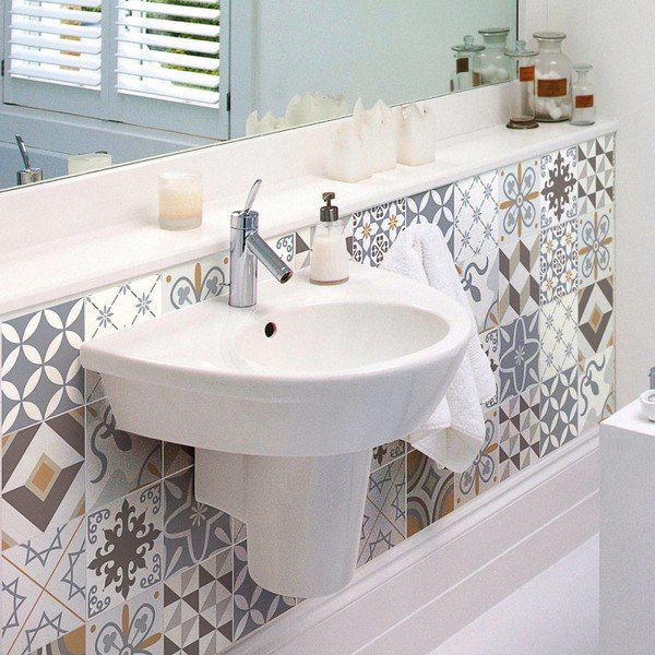 24 uzlīmju komplekts Ambiance Tiles Beige