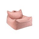 Rozā bērnu sēžammaiss no buklē auduma Chair – Wigiwama