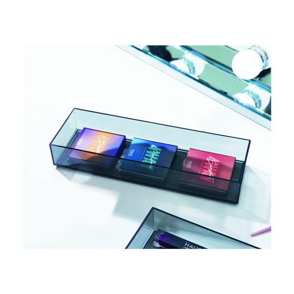 Matēts melns vannas istabas organizators kosmētikai no pārstrādātas plastmasas – iDesign-image-1