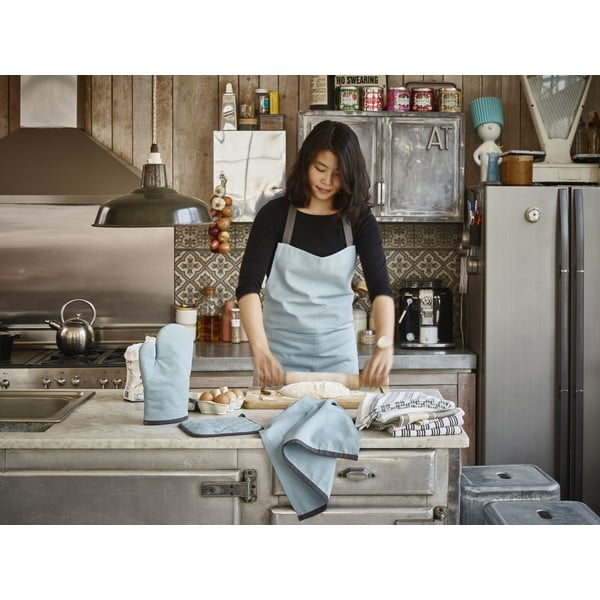 Gaiši rozā kokvilnas virtuves priekšauts Tiseco Home Studio-image-1