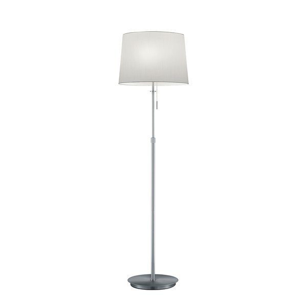 Sudraba krāsas stāvlampa ar auduma abažūru (augstums 180 cm) Lyon – Trio