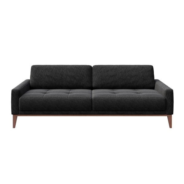 Antracīta pelēks trīsvietīgs dīvāns MESONICA Musso Tufted, 210 cm