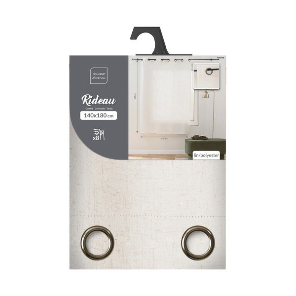 Krēmkrāsas aizkars 140x240 cm Pauline – douceur d'intérieur-image-3