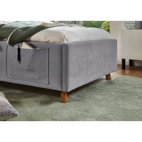 Pelēka bērnu gulta ar veļas kasti ar redelēm 90x200 cm Cosy – Meise Möbel-image-4