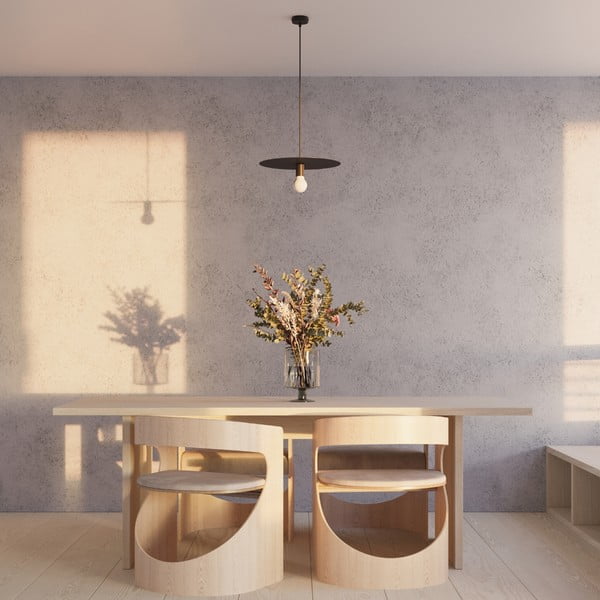 Melna piekaramā lampa ø 40 cm Livago – Sollux-image-1