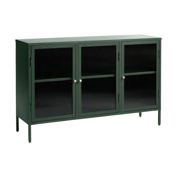 Zaļa metāla vitrīna Unique Furniture Bronco, augstums 85 cm-image-2