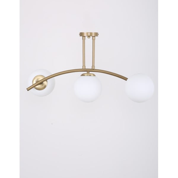 Balta/zelta krāsas griestu lampa ar stikla abažūru ø 15 cm Yay – Squid Lighting