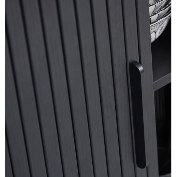 Melns TV galdiņš ar ozolkoka imitāciju 120x56 cm Nola – Unique Furniture-image-3