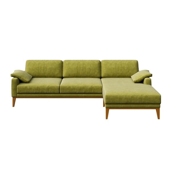 Zaļā stūra dīvāns MESONICA Musso, labais stūris