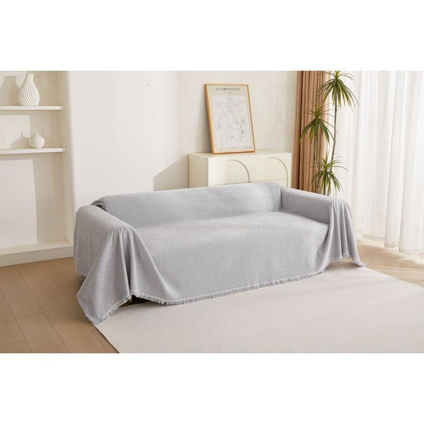 Gaiši pelēks pārvalks dīvānam 2 sēdvietām Talo – Filumi-image-1
