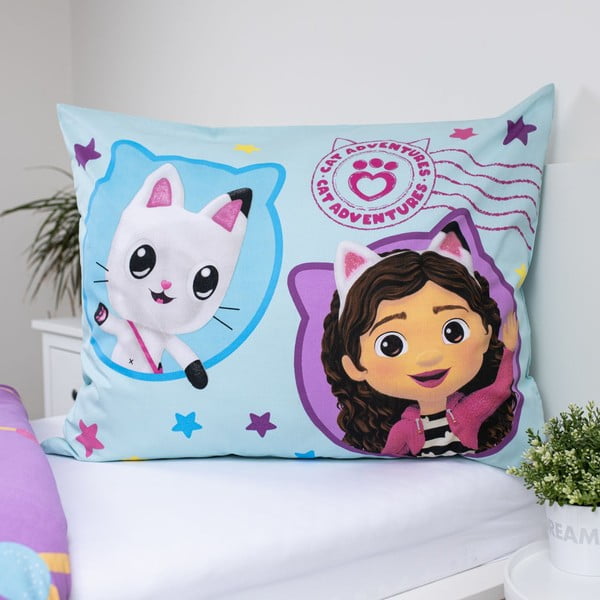 Vienguļamā kokvilnas bērnu gultas veļa 140x200 cm Gabby's Dollhouse "Balloon"  – Jerry Fabrics-image-3