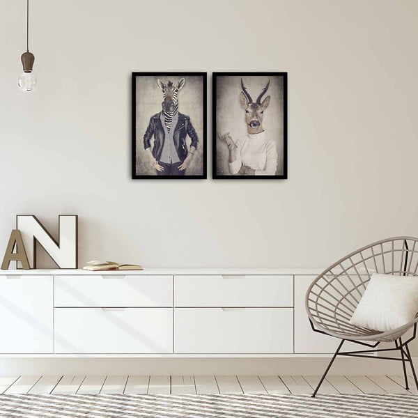 Divdaļīgā glezna Home Ribs and Deer, 72 x 50 cm-image-1