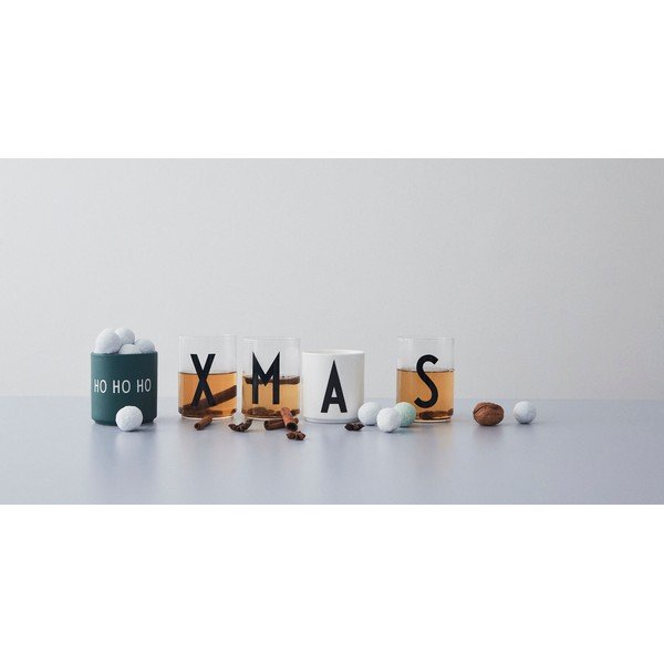 Tumši zaļa porcelāna krūze Design Letters Favorite Ho Ho Ho-image-1