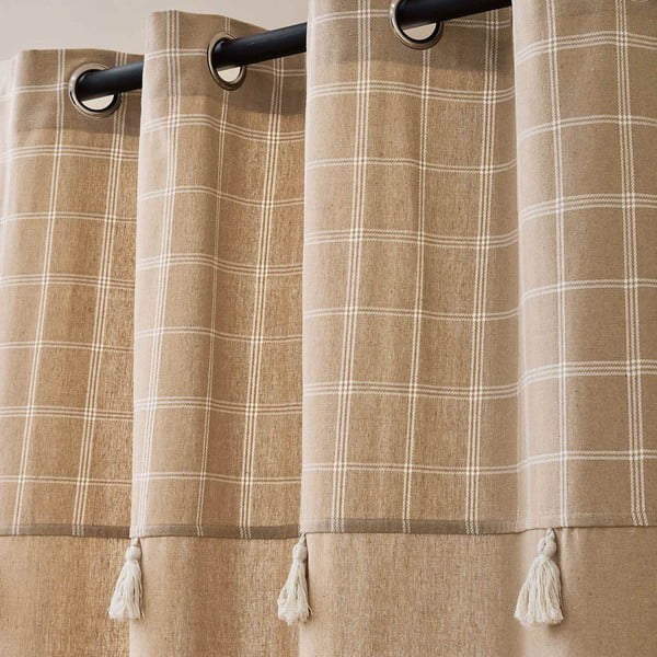 Brūns aizkars no kokvilnas maisījuma 140x240 cm Everest – douceur d'intérieur-image-2