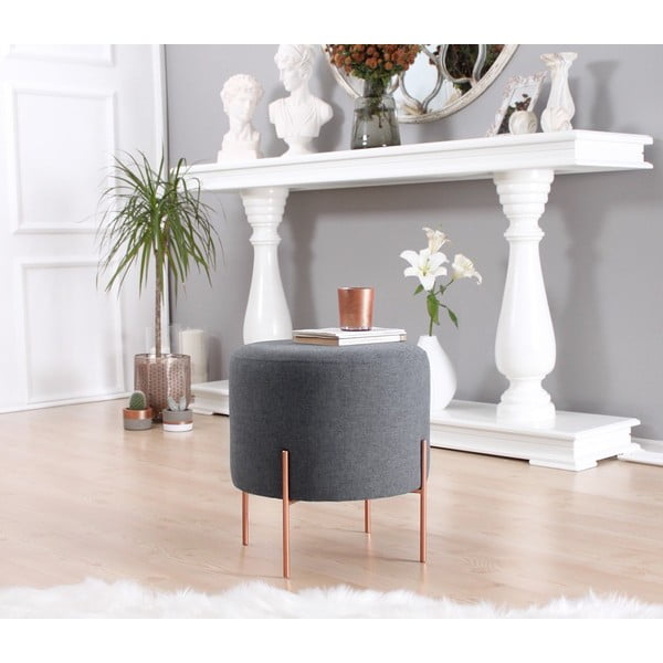 Tumši pelēks pufs Copper – Artie-image-4