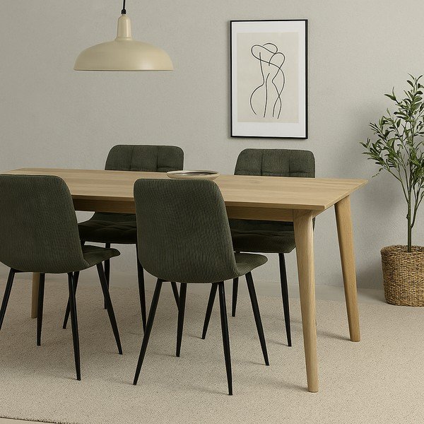 Zaļi polsterēti pusdienu krēsli (2 gab.) Moseby – Bonami Essentials-image-1