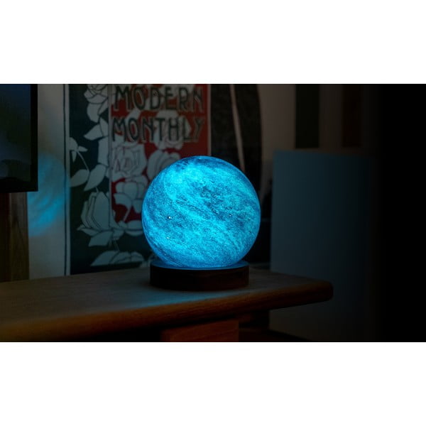 Tumša dabīga toņa gaismas dekors ar USB ø 12 cm Galaxy Breeze – Gingko-image-3