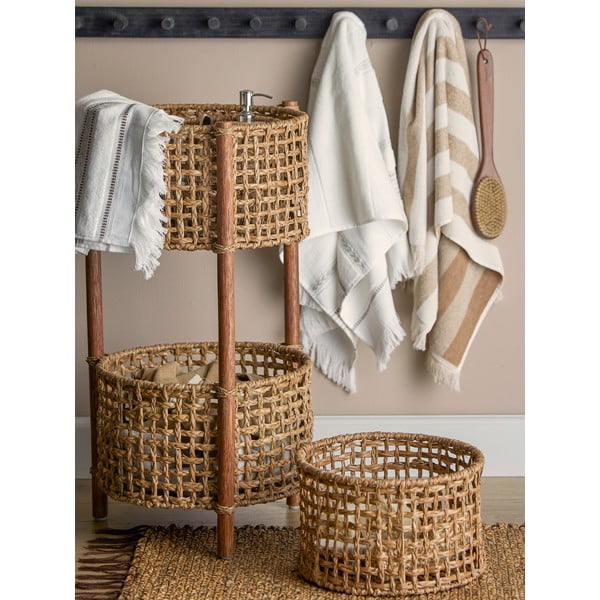 Brūns/bēšs kokvilnas dvielis 70x140 cm Elaia – Bloomingville-image-3