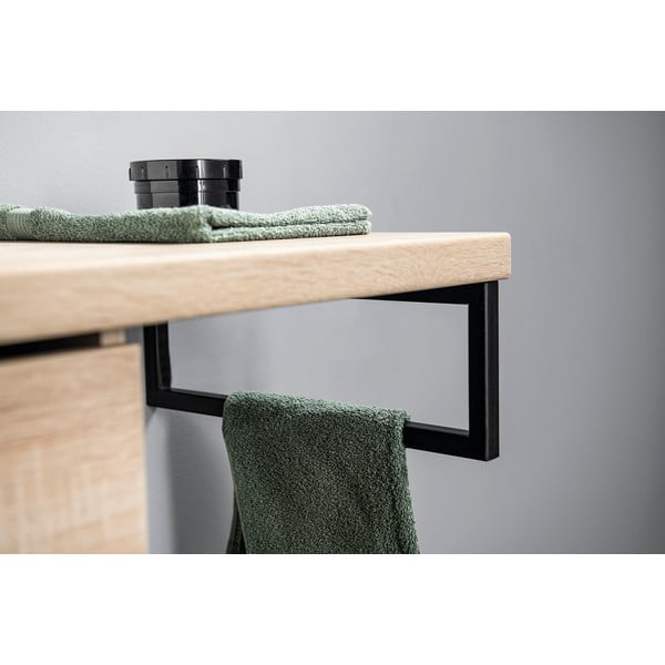 Melns tērauda virsmas balsts 44x2 cm – Sapho-image-1