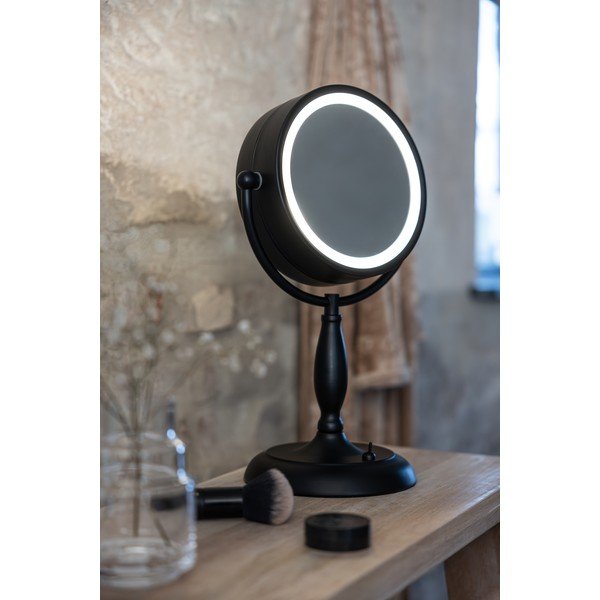 Matēti melna galda lampa ar stikla abažūru (augstums 36 cm) Face – Markslöjd-image-1