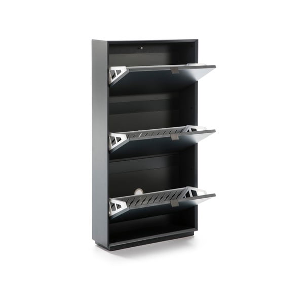 Zaļganzils apavu skapis ar 3 atvilktnēm Marckeric Luka-image-3