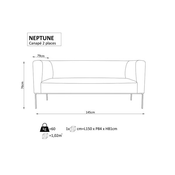 Melns divvietīgs dīvāns Windsor & Co. Dīvāni Neptūns-image-4