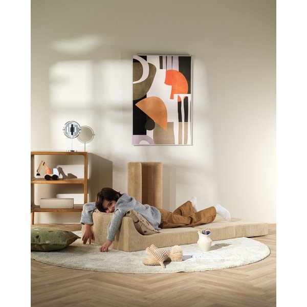 Gaiši brūns velveta bērnu atpūtas krēsls Flipster – Wigiwama-image-4