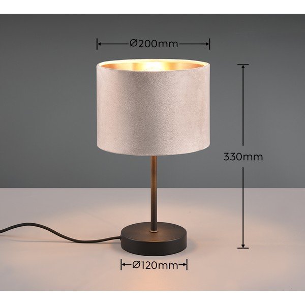 Melna/bēša galda lampa (augstums 33 cm) Julieta – Trio-image-3