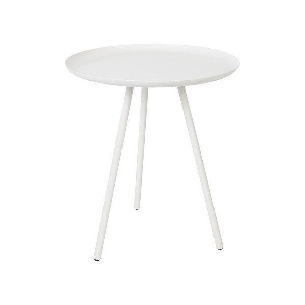 Balts sānu galdiņš White Label Frost Grey