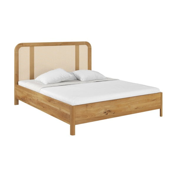 Ozolkoka divguļamā gulta dabīgā tonī 200x200 cm Harmark – Skandica