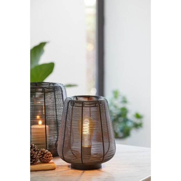 Melna galda lampa (augstums 26 cm) Adeta – Light & Living-image-1