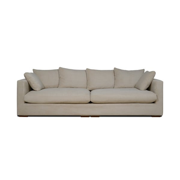 Bēšs velveta dīvāns 266 cm Comfy – Scandic