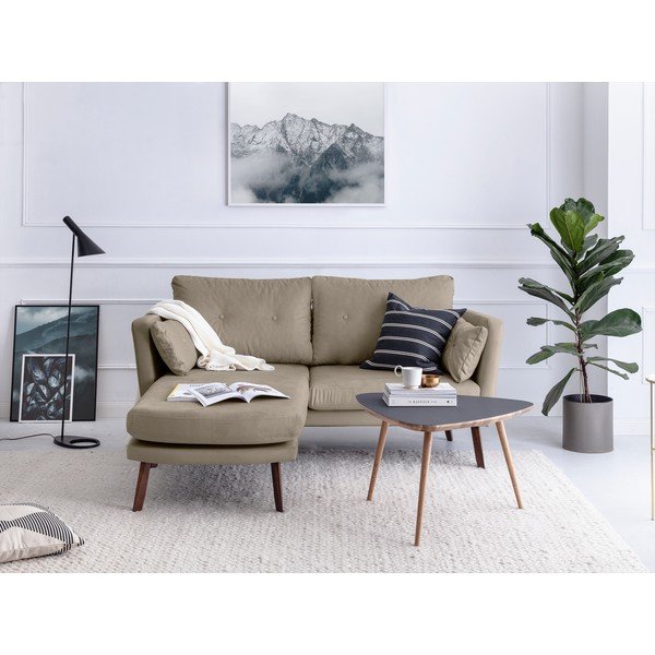 Mazzini Sofas Elena tumši bēšs trīsvietīgs dīvāns Elena ar kreisā stūra šozu-šozu-image-1