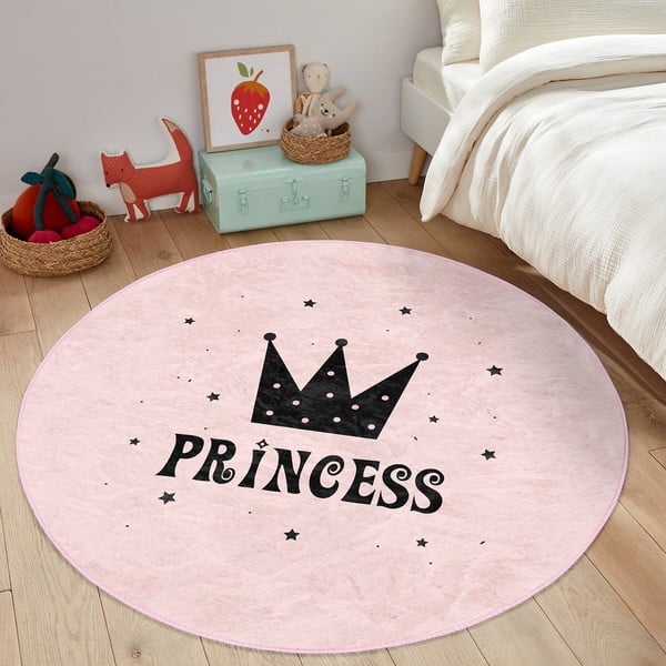 Rozā bērnu paklājs ø 120 cm Comfort – Mila Home-image-4