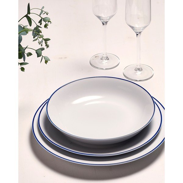 Balts deserta porcelāna šķīvis ø 20 cm Basic White – BonBistro-image-3
