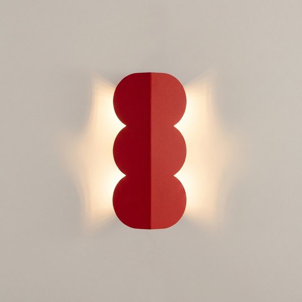 Sarkana alumīnija sienas lampa BISCUIT – Thoro-image-4