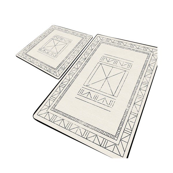 Krēmkrāsas vannas istabas paklājiņi (2 gab.) 60x100 cm Touch – Foutastic