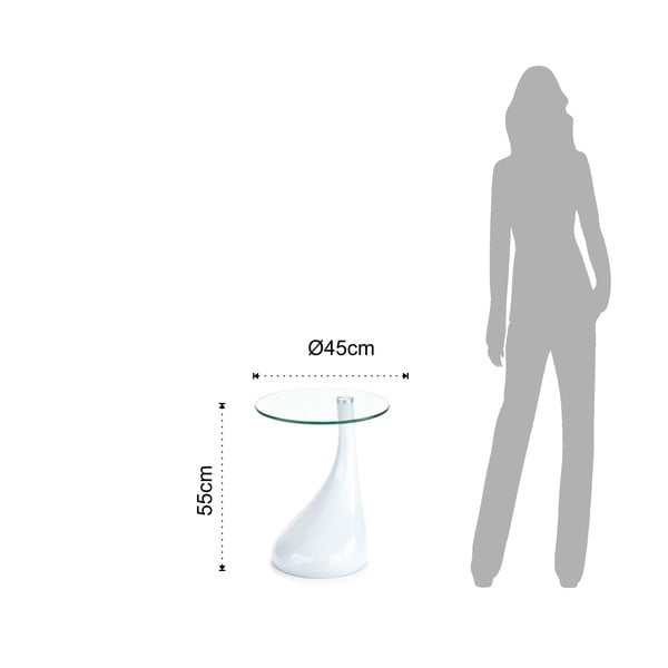 Apaļš uzglabāšanas galds ar stikla virsmu ø 45 cm Pop – Tomasucci-image-2