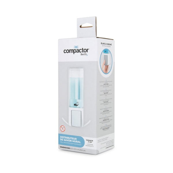 Balts sienas ziepju dozators 500 ml – Compactor-image-3