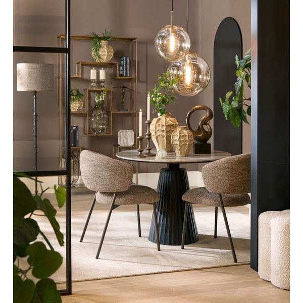 Apaļš ēdamgalds ar marmora virsmu ø 100 cm Rianne – Light & Living-image-1