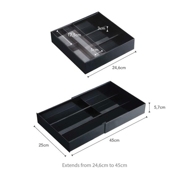 Plastmasas atvilktnes organizators Tower – YAMAZAKI-image-3