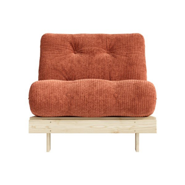 Terakotas oranžs izvelkams velveta futona atpūtas krēsls Roots – Karup-image-3
