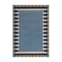 Zils ar rokām darināts vilnas paklājs 160x230 cm Kai Wool Border – Flair Rugs
